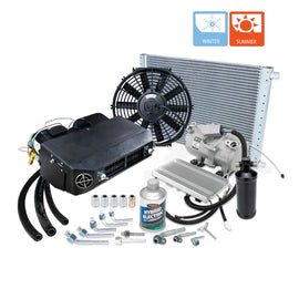 NEW A/C UNIVERSAL KIT HEAT AND COOL UNDERDASH W/ ELECTRIC COMPRESSOR 12V