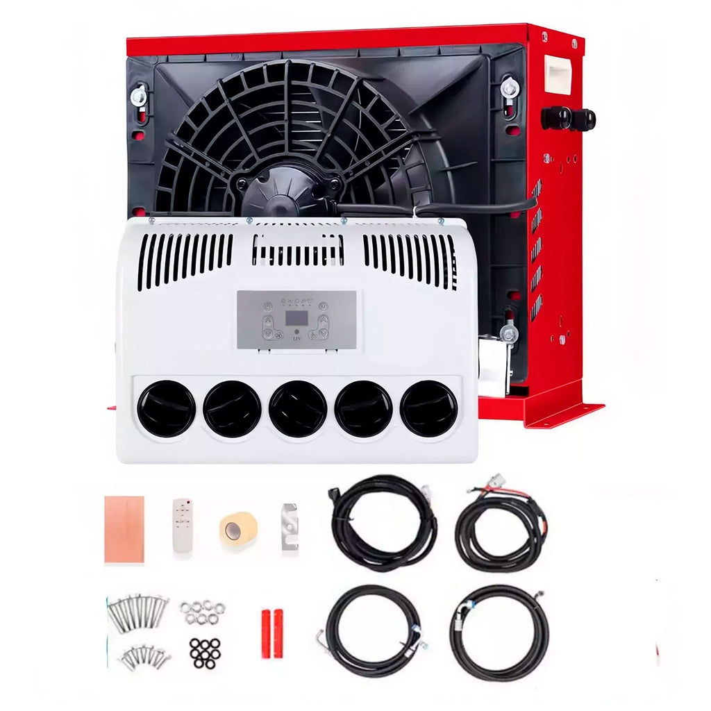 12V Truck Air Conditioner Split A/C Kit for Semi Trucks Bus RV Caravan 12000 BTU