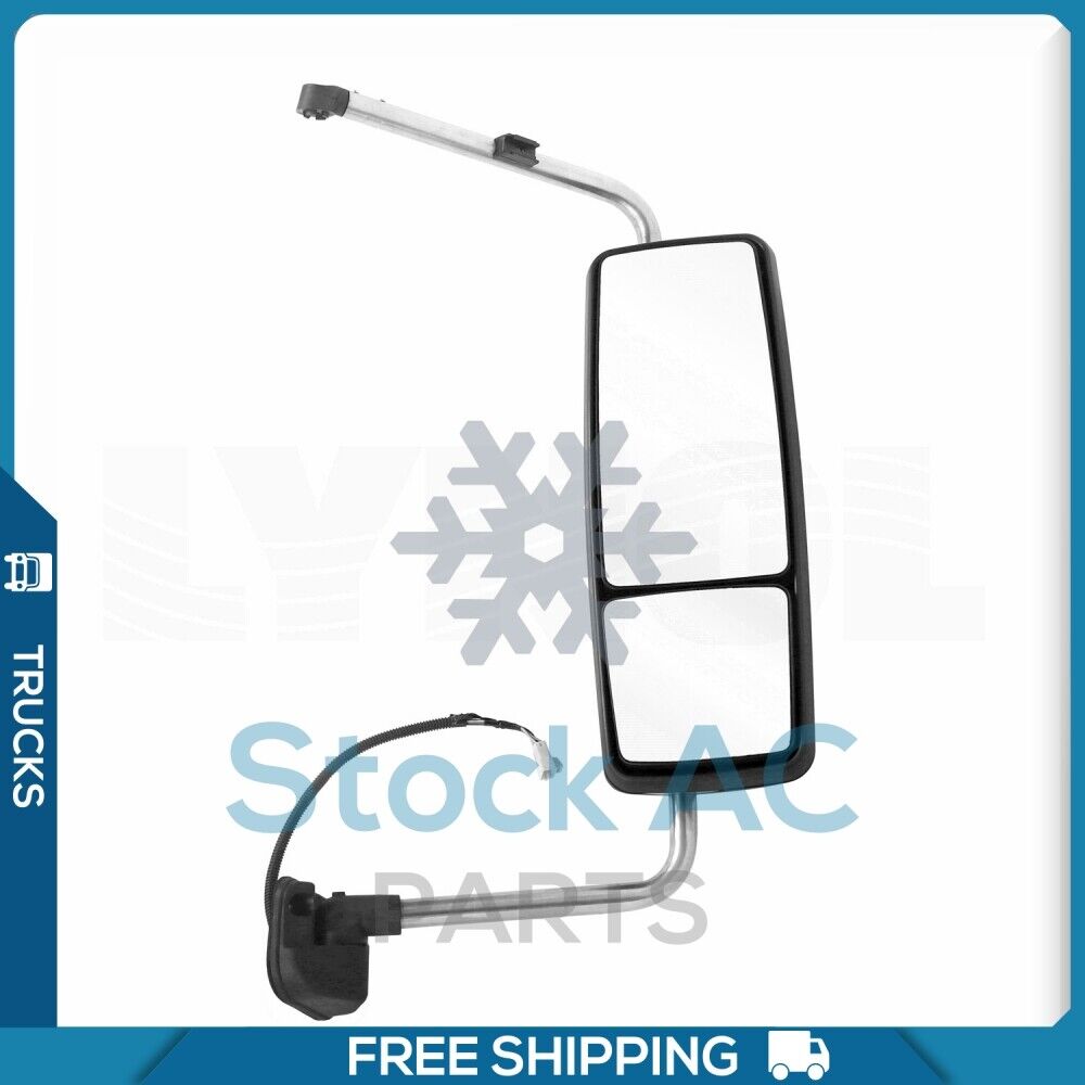 Black Rear View Side Power Heated Mirror Right Side fit 08-18 Prostar Lonestar - Qualy Air