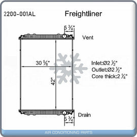 NEW Radiator for Freightliner Business Class M2, Century Class, Columbia.. QL - Qualy Air