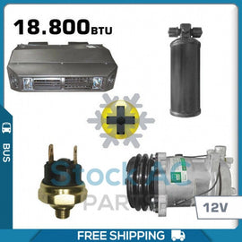 AIR CONDITIONING KIT PERFECT FIT FOR TRUCK, BUS & CARS W/O A/C - 12V - Qualy Air