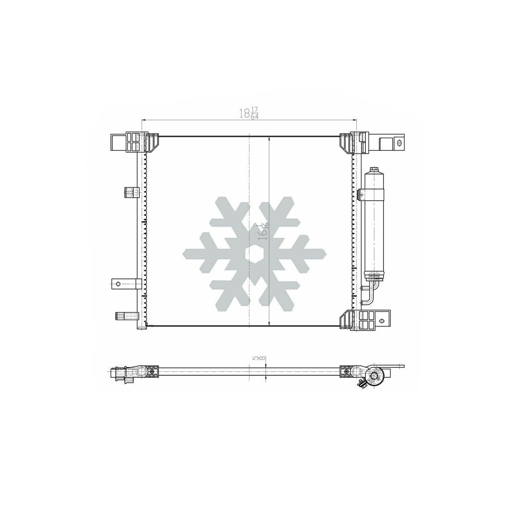 A/C Condenser for Micra, Versa, Versa Note, Note, March, Tiida QL - Qualy Air