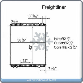 NEW Radiator for Freightliner Cascadia, Century Class, Columbia, Argosy.. QL - Qualy Air