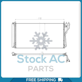 A/C Condenser for Azera, Sonata / Magentis, Optima QL - Qualy Air