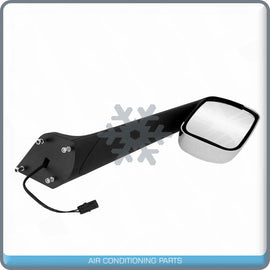 Chrome Hood Mirror Driver Left Side Assembly fit 2018-2022 Freightliner Cascadia - Qualy Air