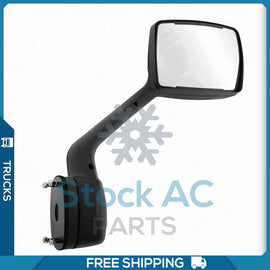 Black Hood Mirror Passenger Right Side fit Kenworth T680 Peterbilt 10+ 579 587 R - Qualy Air