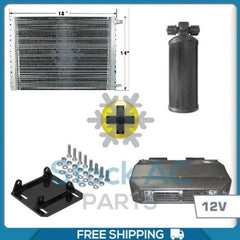 NEW A/C KIT CONDENSER, YORK TO SANDEN BRACKET, RECEIVER DRIER AND UNDER DASH