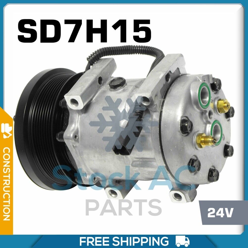 New AC Compressor SD7H15 24v For Caterpillar Motor Grader 120H,140H.. - Qualy Air