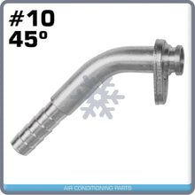 Load image into Gallery viewer, A/C Block Fitting Barbed 45 Degree 10 Nut #10 Hose