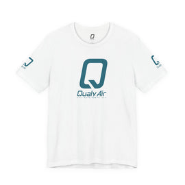 QualyAir Logo Tee — Branded White Short Sleeve Shirt