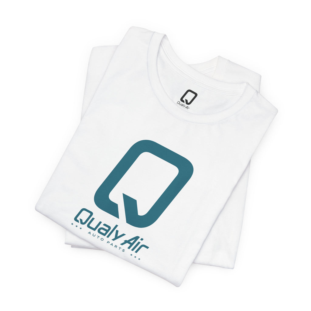 QualyAir Logo Tee — Branded White Short Sleeve Shirt