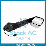 Chrome Hood Mirror Driver Left Side Assembly for 2018-2022 Freightliner Cascadia