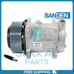 New Compressor for OE Sanden SD7H15  Suc. port and Dis. port Vertical