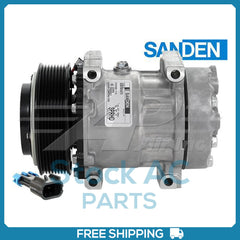 New Compressor for OE Sanden SD7H15  130mm 8 Groove HD Clutch 12V