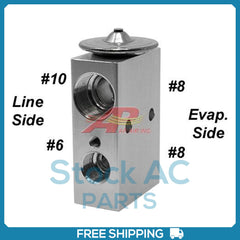 A/C Expansion Valve for 1/4" Mounting Holes, R12 and R134a Compatible