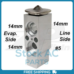 A/C Expansion Valve OE Style block valve measures 1.14" wide Can OE# 7028951M1