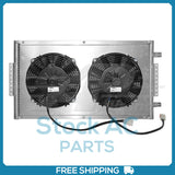 New A/C Condenser for Remote Mount w/ Dual Spal Pusher Fans 12V 12x20