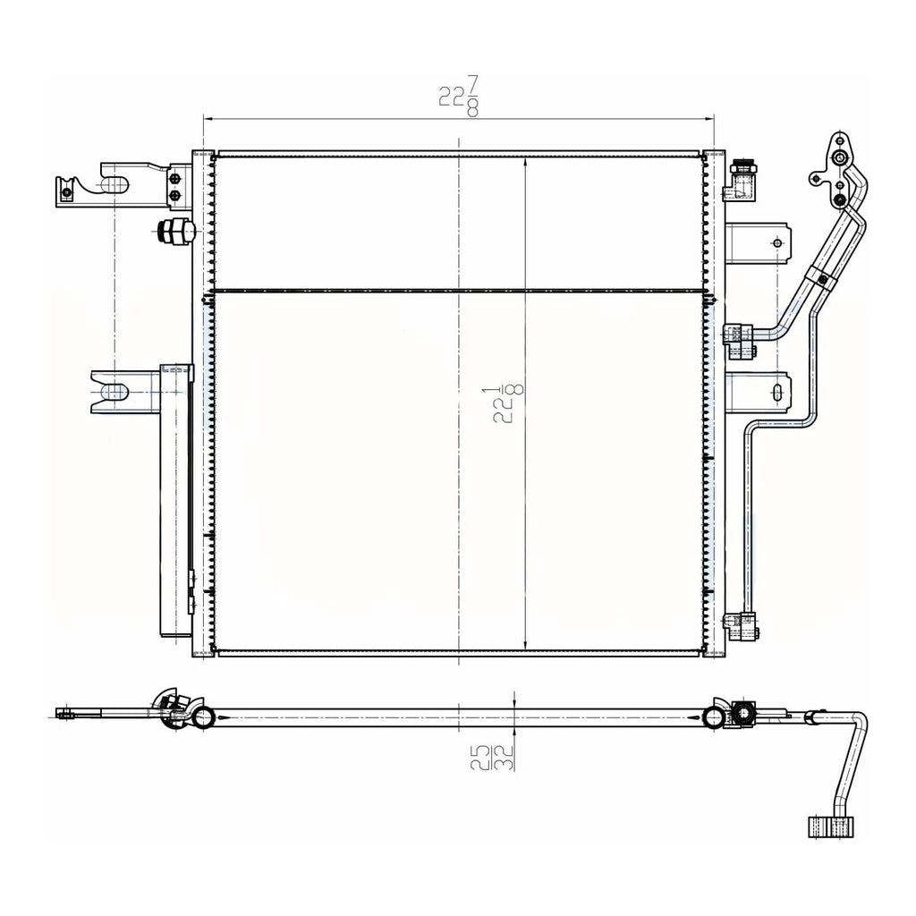 AC Condenser fits Ram 2500, 3500, 4500, 5500 / Dodge Ram 2500, Ram 3500, R... QL
