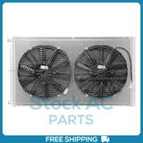 New A/C Condenser for Remote Mount w/ Dual Spal Pusher Fans 12V 16x26