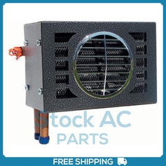 A/C Heater Core for 9 1/2" x 6 1/2" x 7", 24 Volt, Floor Exit Fittings