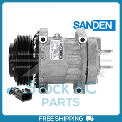 New Compressor for OE Sanden SPRHD  126mm 7 Groove SHD Clutch 12V