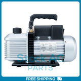 New Vaccum Pump with Manifolds, couplers and Hoses R134a / R22 / R410a - 4.8CFM