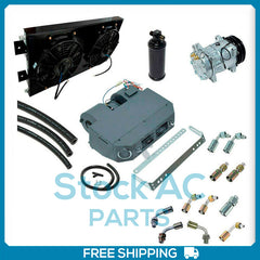 BRAND NEW A/C KIT UNIVERSAL UNDER DASH CONDENSER DOUBLE FAN AIR CONDITIONER 12V