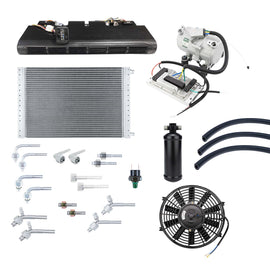 New A/C Universal Kit Truck Cab Bus Air Conditioner Underdash 6 Vents 11000 BTU 12V