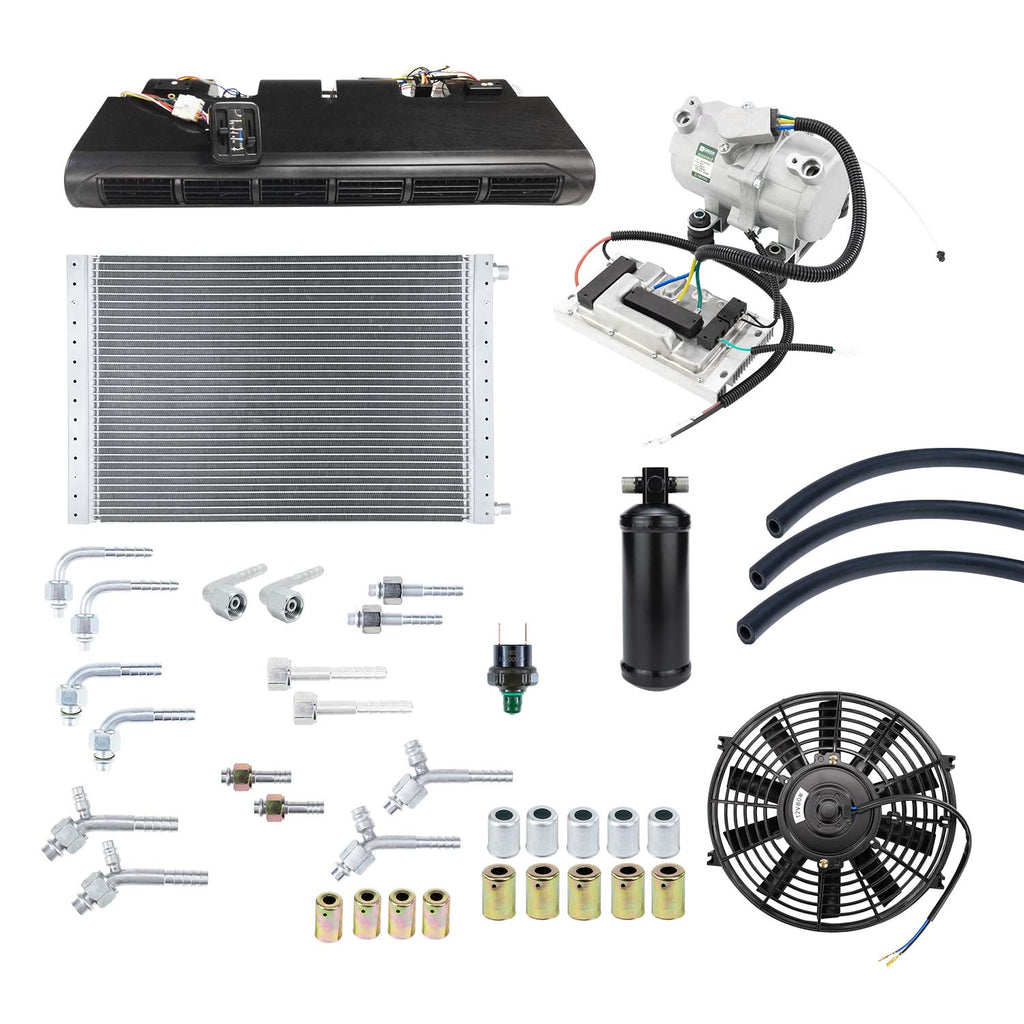 New A/C Universal Kit with Electric Compressor Underdash 12V 11000BTU