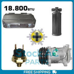 New AC Kit Universal Dash, Compressor, Drier, P. Switch Kit Air Conditioner 12V