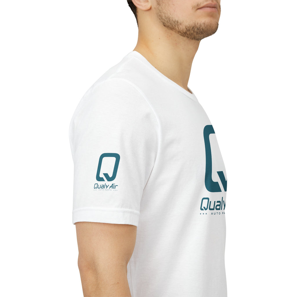QualyAir Logo Tee — Branded White Short Sleeve Shirt