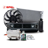 Universal A/C Kit with NEW GENERATION Electric Compressor 12V + SPAL Fan