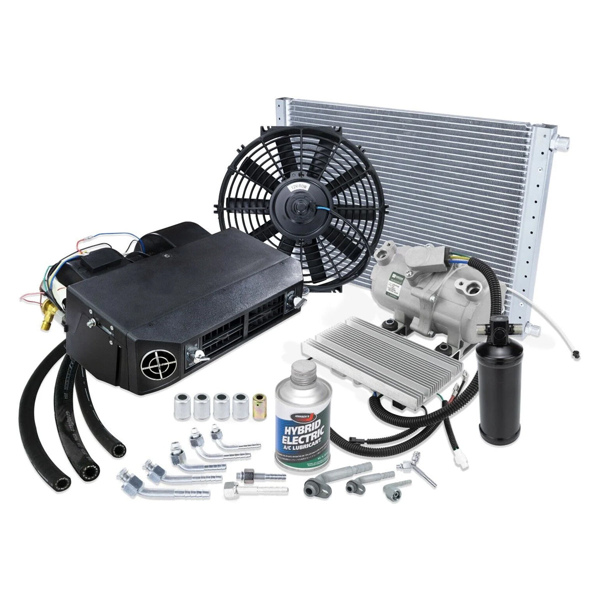 NEW A/C UNIVERSAL KIT UNDERDASH COMPRESSOR COMPLETE AIR CONDITIONER 12