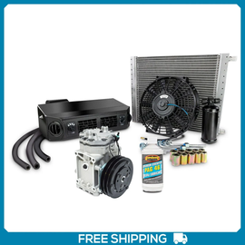NEW A/C UNIVERSAL KIT UNDERDASH COMPLETE AIR CONDITIONER W/ YORK COMPRESSOR 12V