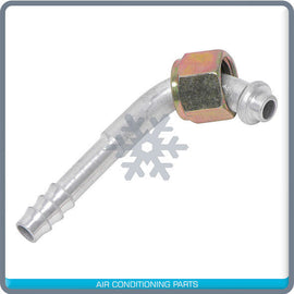 AC A/C FITTING,BARBED PUSH ON, FEMALE O RING, 90 DEGREE  # 6 NUT, #6 HOSE 11321 - Qualy Air