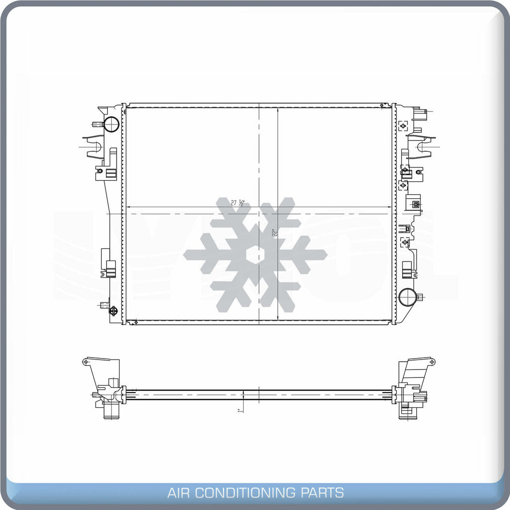 Radiator for 14-18 RAM 1500/2500/3500/4500/5500 V6/V8 3.0L/6.4L - QL - Qualy Air