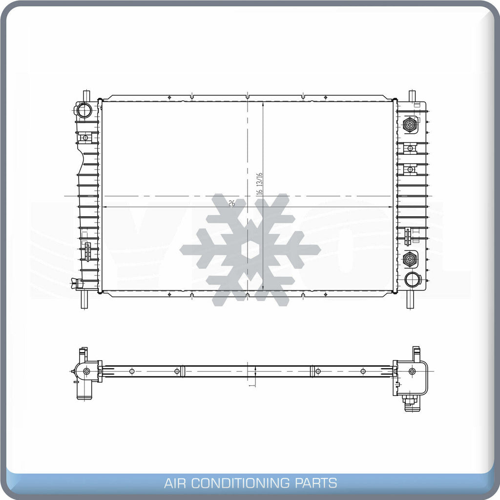Radiator for OE# 8012764 15246426 REA412764A 0AGM5791 GM3010462 221910... QL - Qualy Air
