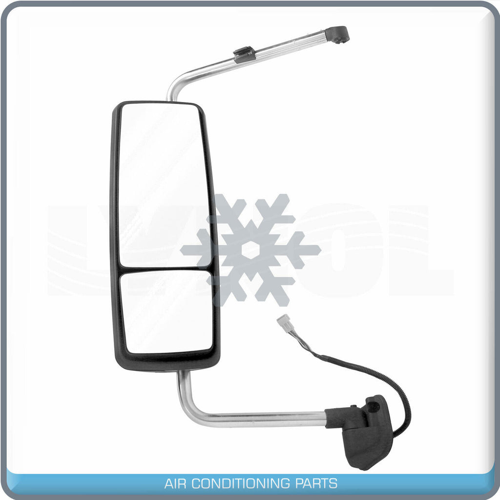 Black Rear View Side Power Heated Mirror Left Side fit 08-18 Prostar Lonestar QL - Qualy Air