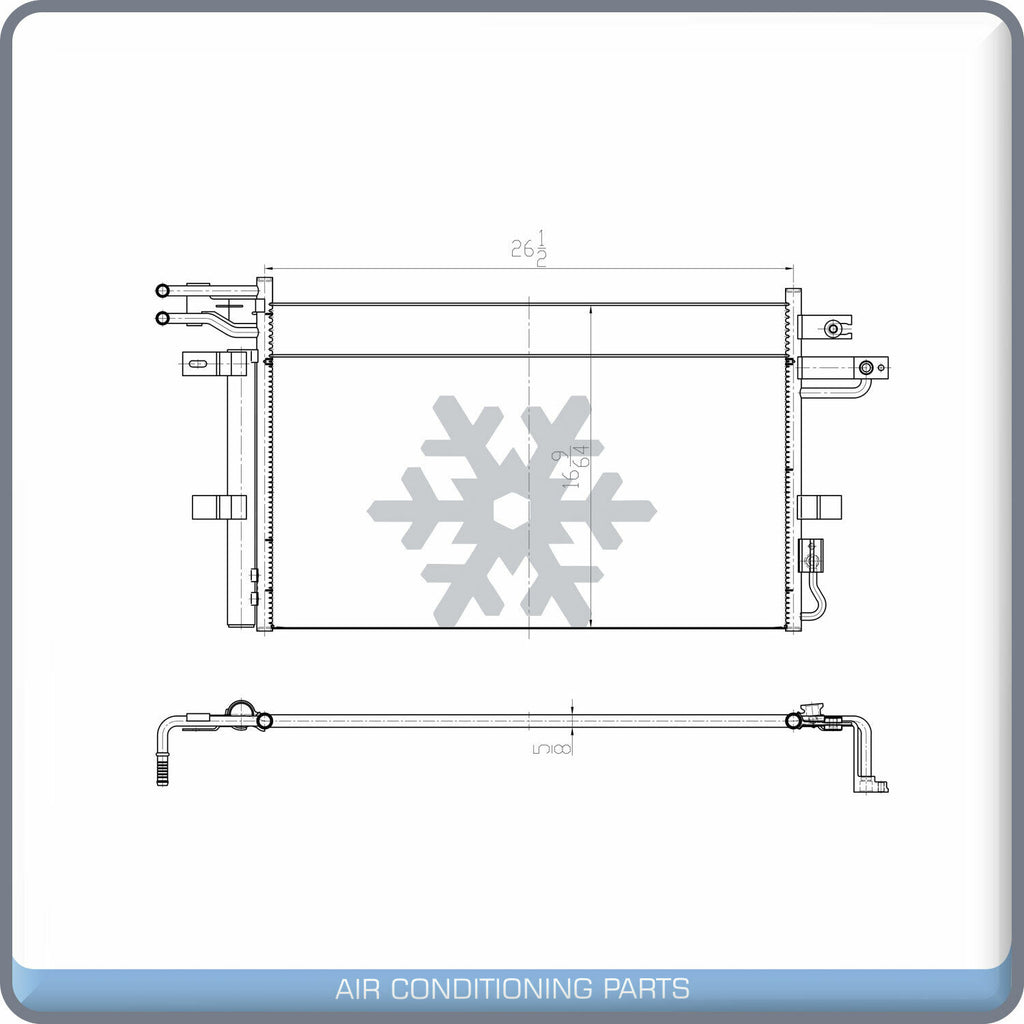 A/C Condenser for Ford Flex, Taurus / Lincoln MKT, MKS QL - Qualy Air