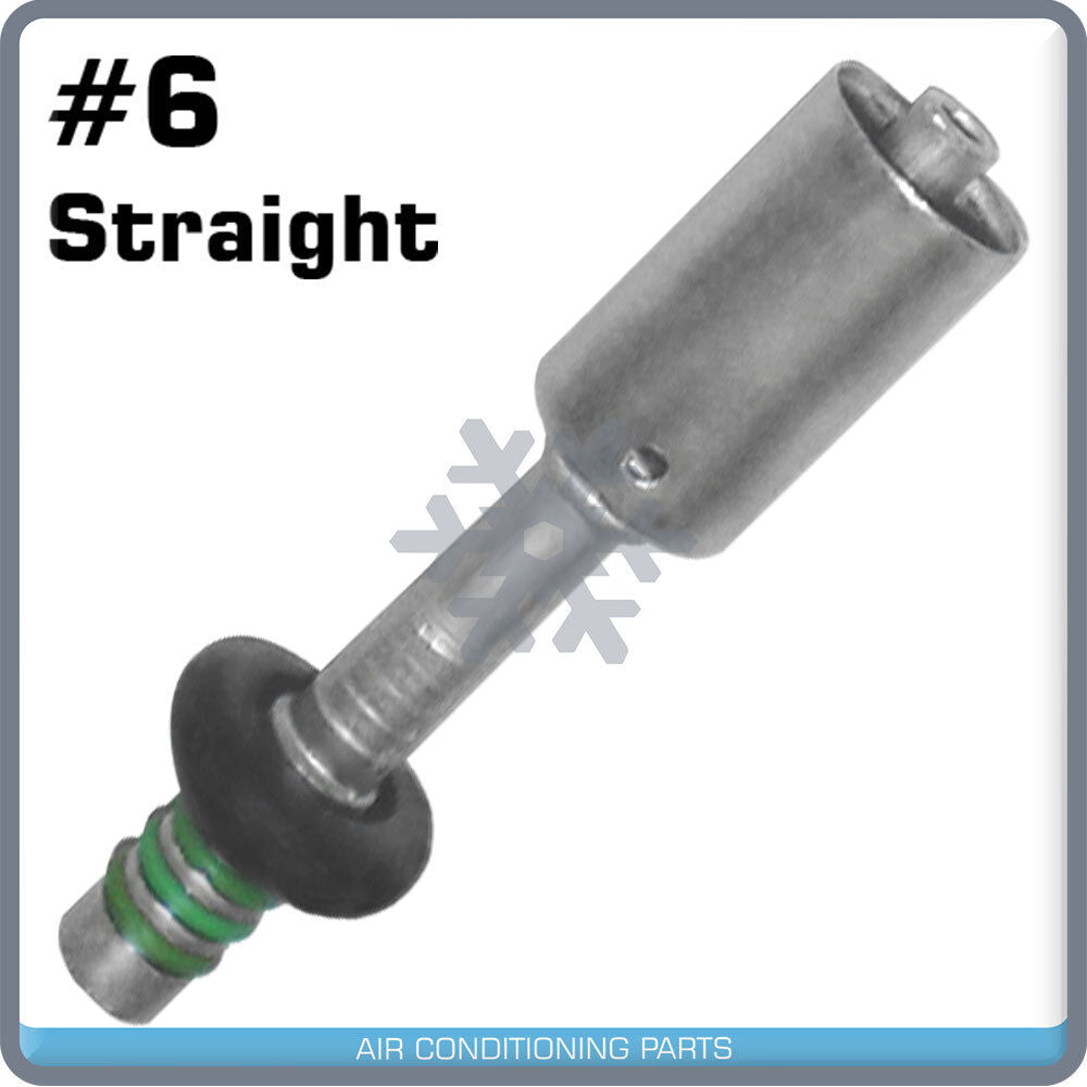 New A/C Springlock Quick Disconnect Fitting,Straight Crimp Beadlock Male #6 - Qualy Air