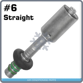 New A/C Springlock Quick Disconnect Fitting,Straight Crimp Beadlock Male #6 - Qualy Air