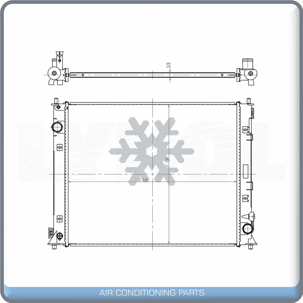 Radiator fits 16-19 Honda Civic 2.0L - OE# 19010-5BA-A01 HO3010240 QL - Qualy Air