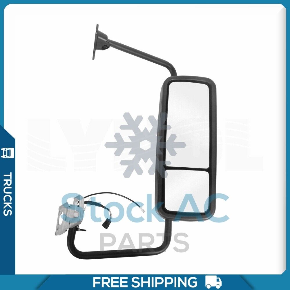 Black Mirror Right Passenger Side Power Heated fit 08-17 Freightliner Century QL - Qualy Air
