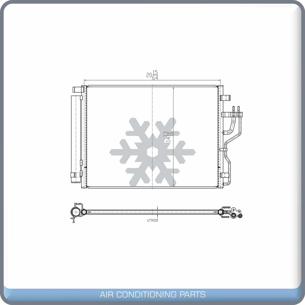 New AC Condenser For 2011-2016 Kia Sportage 2.0L - OE# KI3030126 QL - Qualy Air