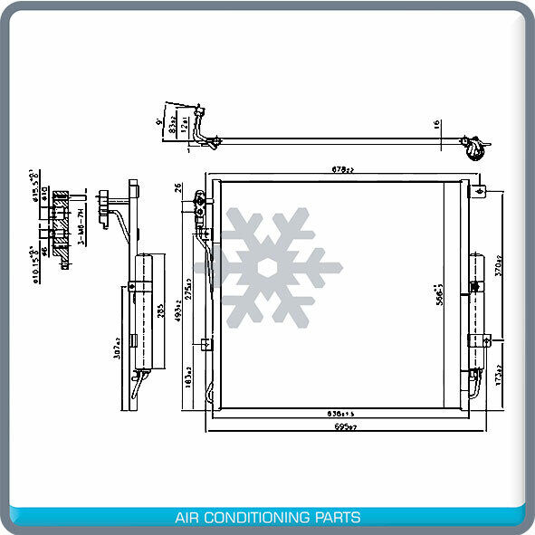 New A/C Condenser For Land Rover LR4 2010 to 16 / Range Rover Sport 2010 to 13 - Qualy Air