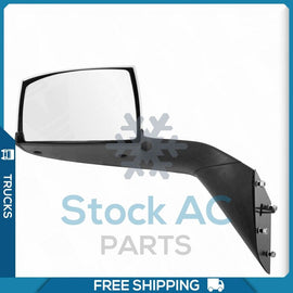 Chrome Hood Mirror Driver Left Side Replacement L/H fit 15-17 Volvo VNL VNM VNX - Qualy Air