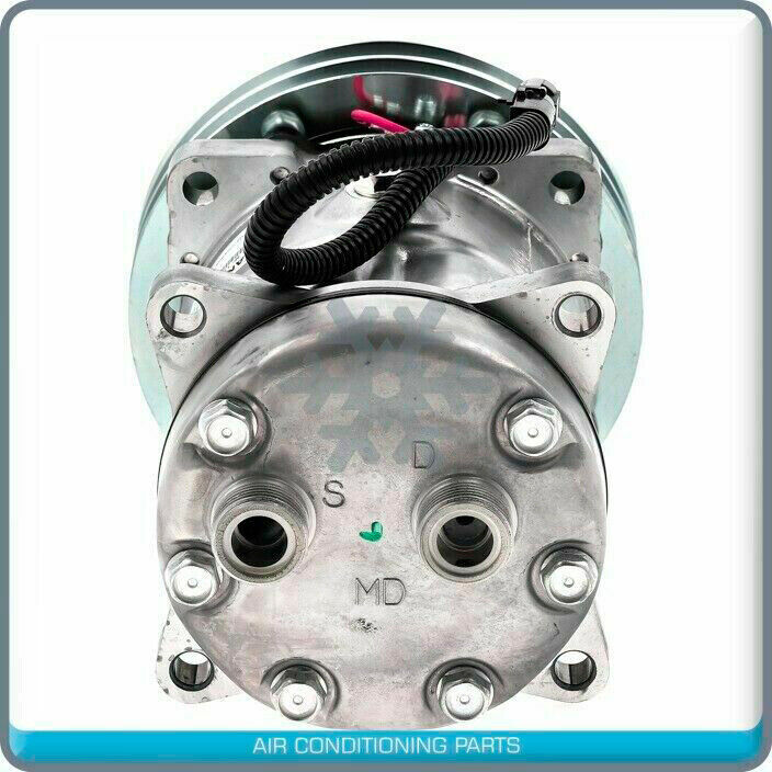 A/C Compressor OEM Sanden SD7H15 fits Case IH / Caterpillar / DEUTZ / Hesst... - Qualy Air