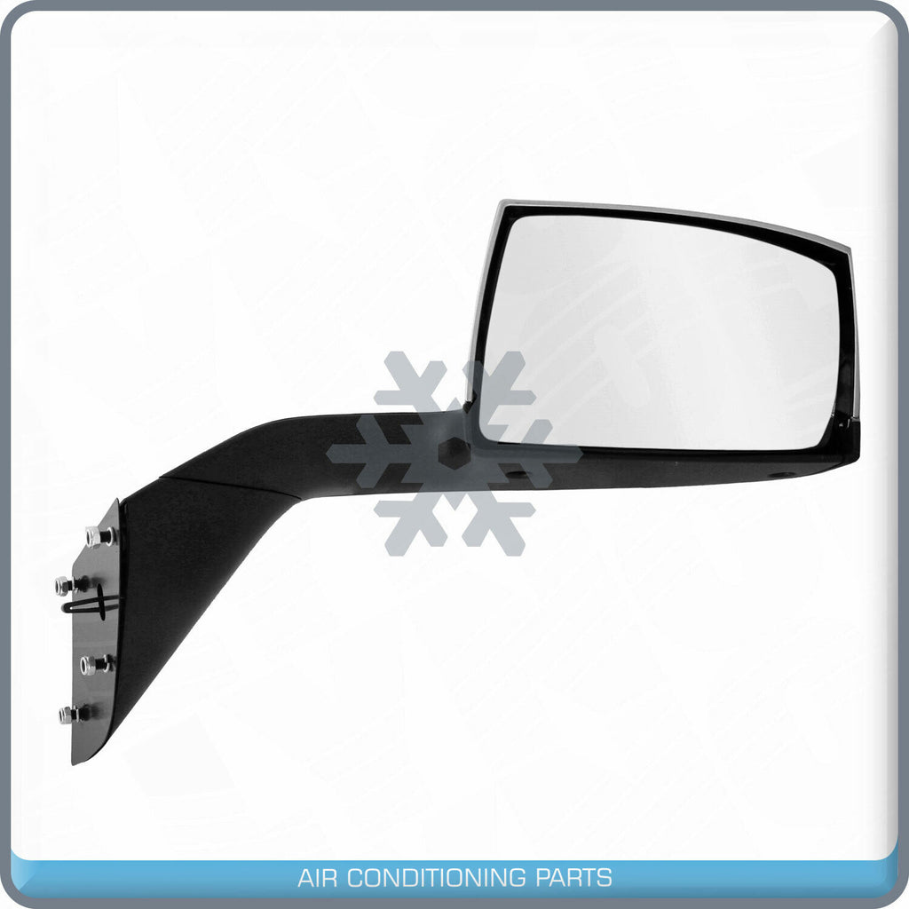 Chrome Hood Mirror Passenger Right Side Replacement fit 15-17 Volvo VNL VNM VNX - Qualy Air