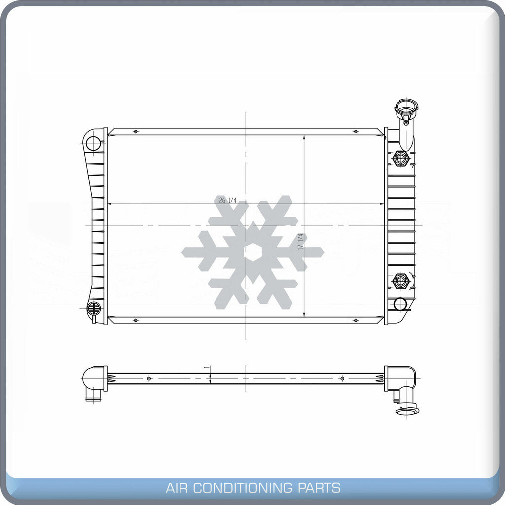 Radiator for Buick Century / Oldsmobile Cutlass, Cutlass Ciera, Cutlas... QL - Qualy Air