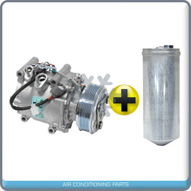 New OEM A/C Compressor + Drier for Acura EL / Honda Civic 1.7L - 2002 to 2005 - Qualy Air